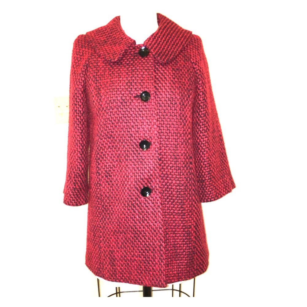 Josephine red raglan coat